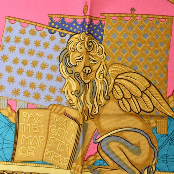 HERMES Authentic Black Silk Scarf - Picture 5 of 9